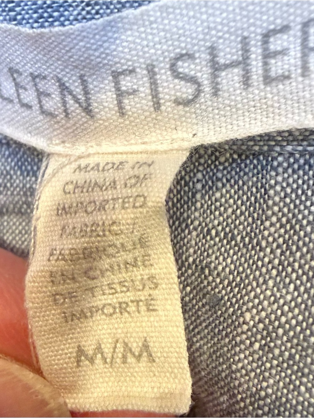 Eileen Fisher Light Blue Linen Tunic Shirt - Picture 6 of 7